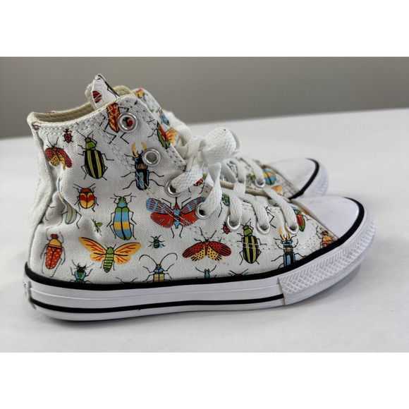 Chuck Taylor Converse High Top Sneakers A Bug's World Kids Science Fair Size 2 - Picture 2 of 10